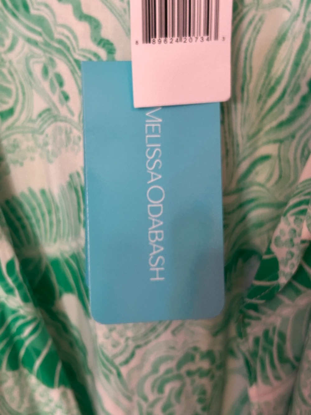 NWT Melissa Odabash Bria Ruffled Printed Voile Wrap Dress Sz Large SwimCover - Picture 9 of 13